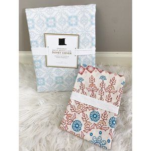 Pottery Barn Teen Organic Maya Medallion Duvet Cover Boho Twin + Sham NEW